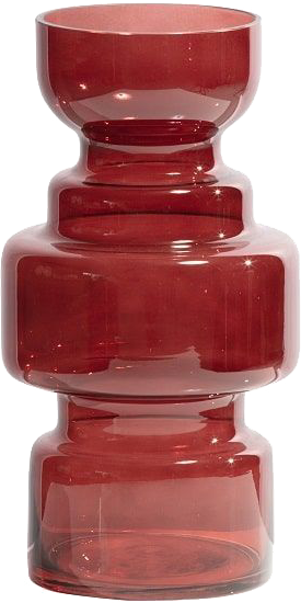 BePureHome Expressive sklenená váza - Červená, Stredná